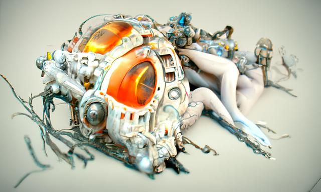 Steampunk Spaceship in Solar-Punk Style