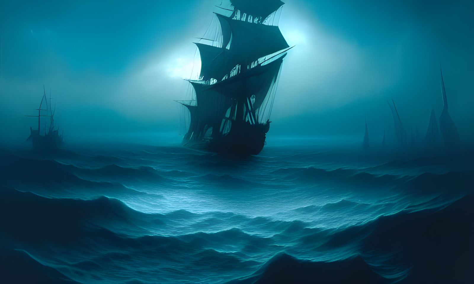 Ghost Ship on Haunted Seas: Romanticism Art