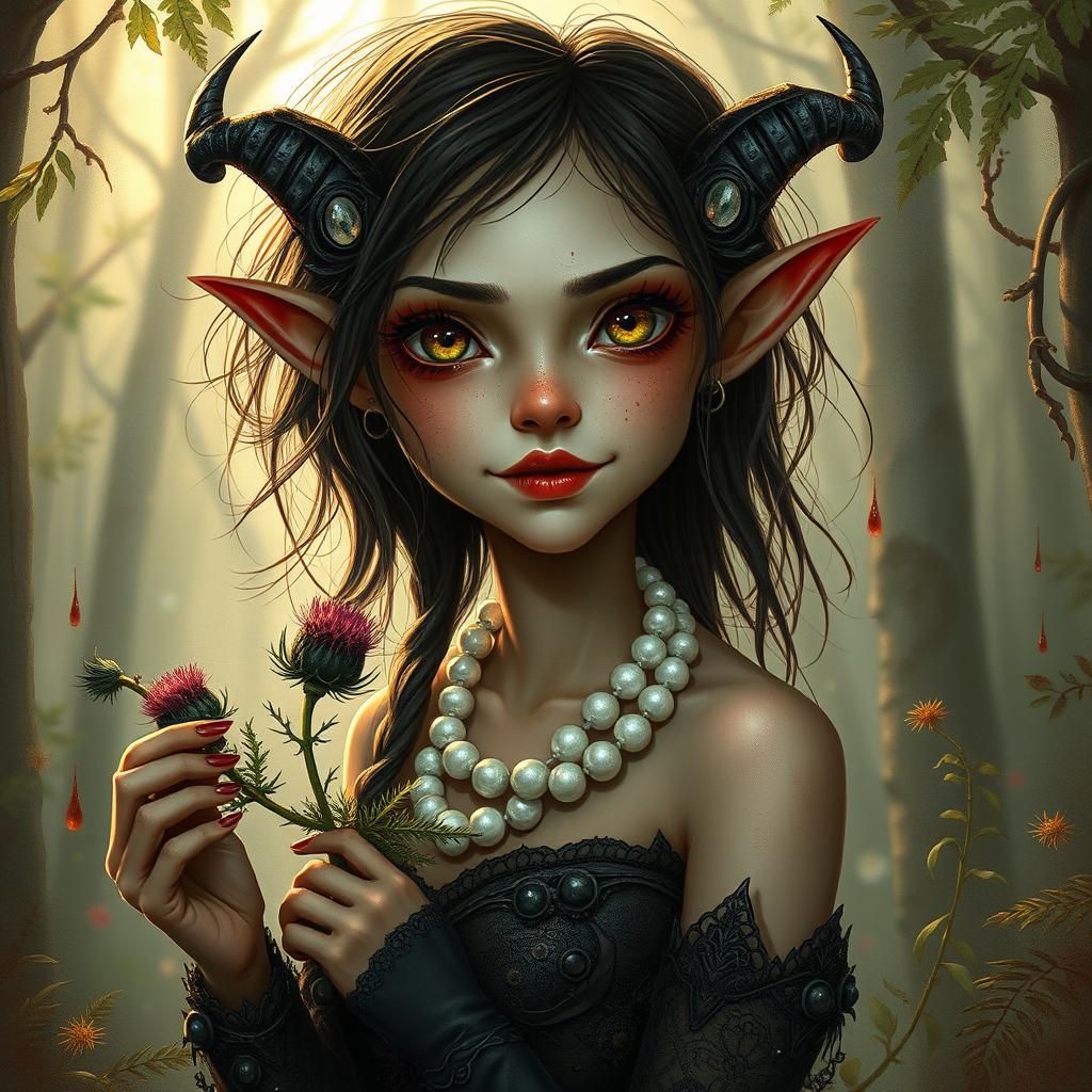 little tiefling girl)