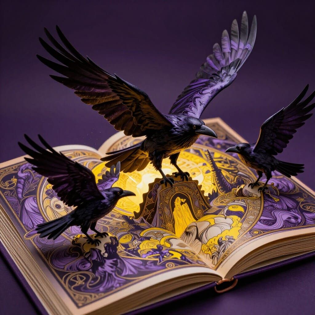 Pop Up Ravens Emerge in Fantasy Style
