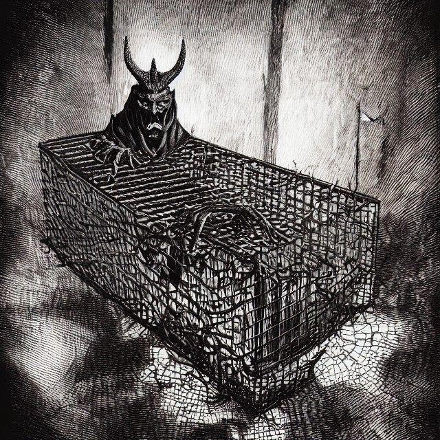 Imprisoned Devil: Surreal High-Contrast Rendering