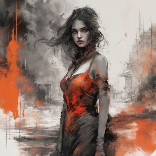 Syrian Girl Portrait in 19th Century Style