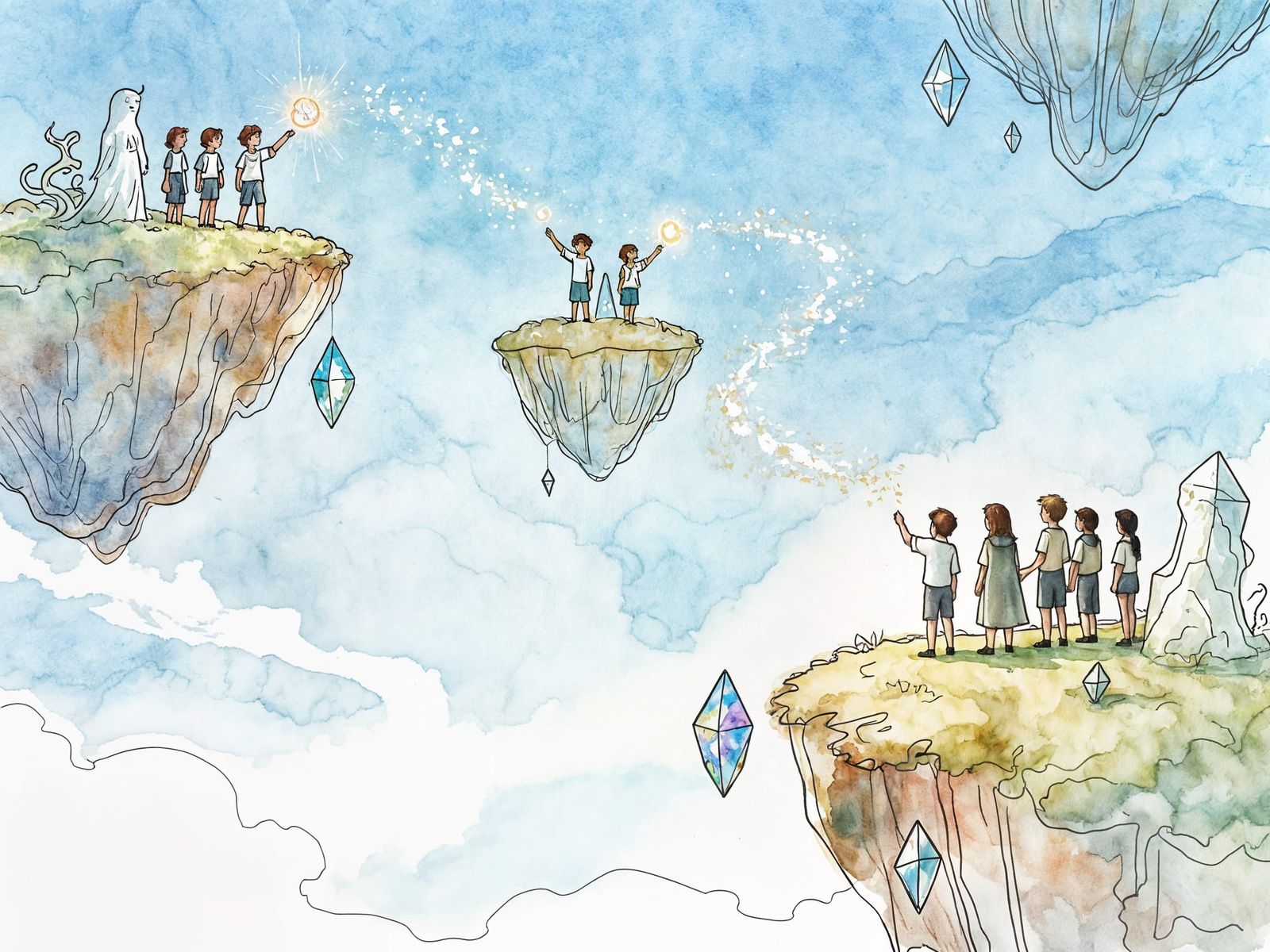 Minimalist Floating Islands with Spirit Summoning