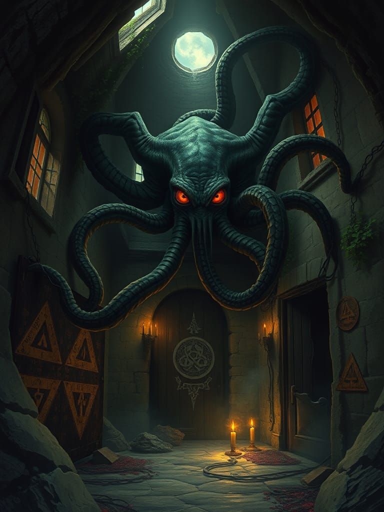 Cthulhu in Dilapidated House: A Biomechanical Horror
