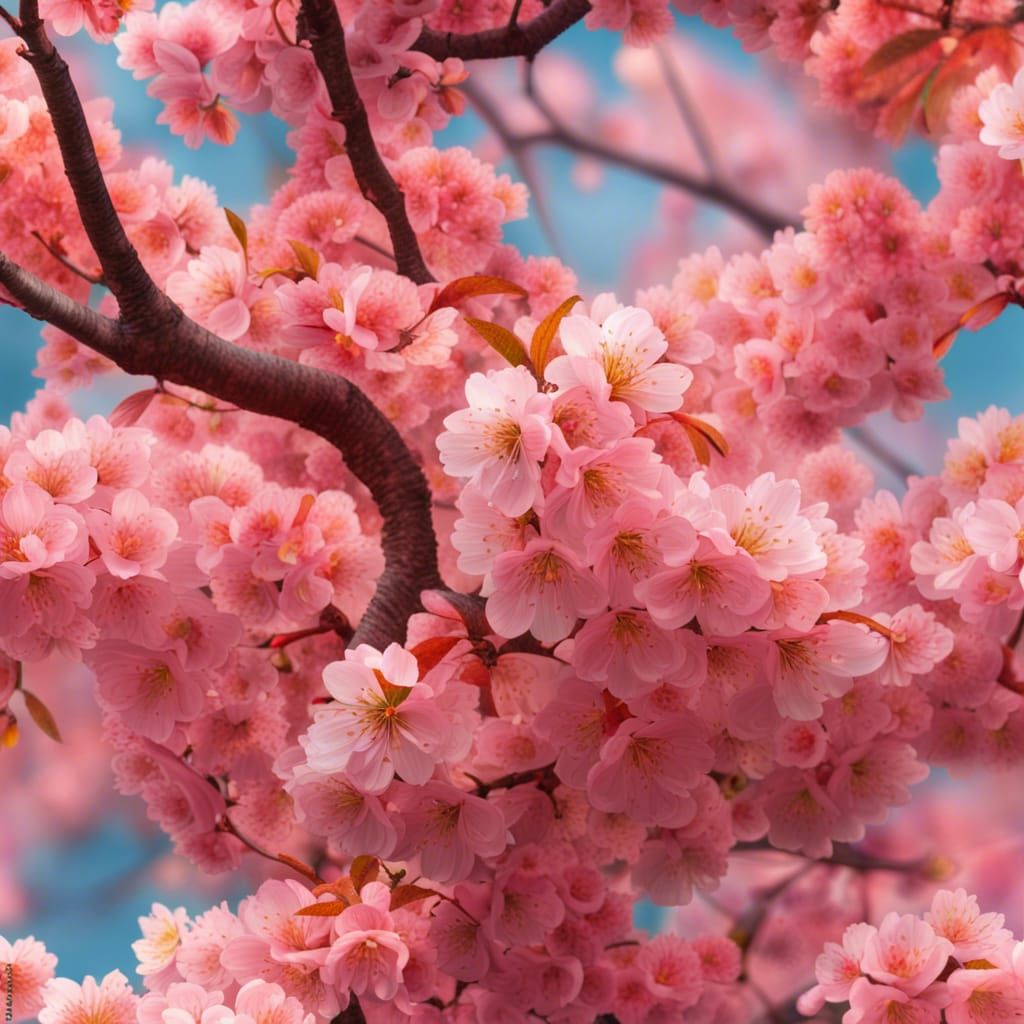Cherry Blossom Tree Between Seasons in Wildlife Photography