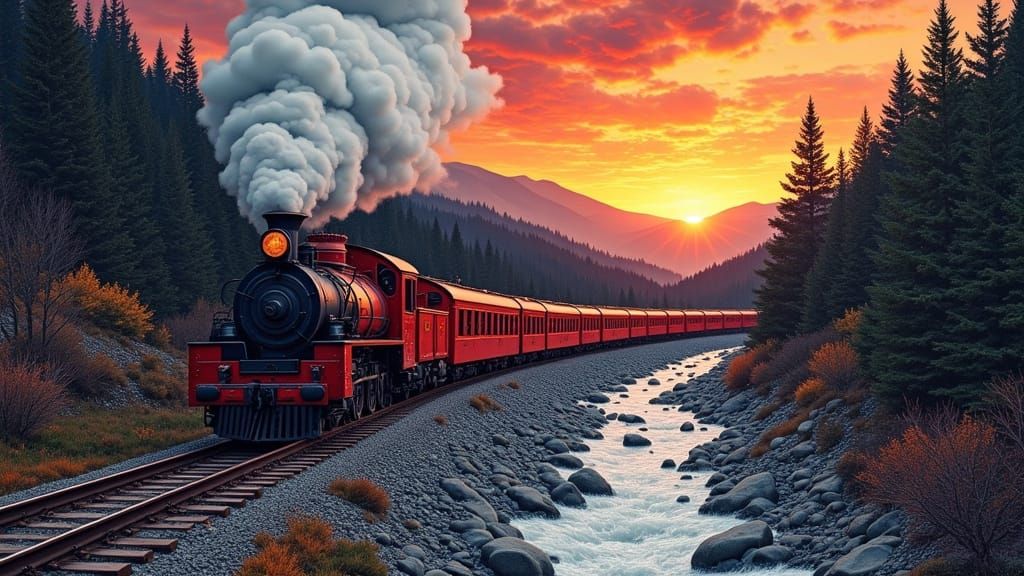 Red train in the morning, riders take warning.  Red train at night, riders delight!