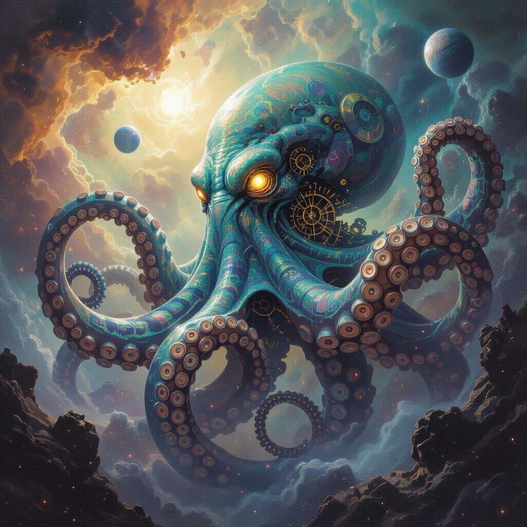 Colossal Kraken Emerges from Cosmic Nebula