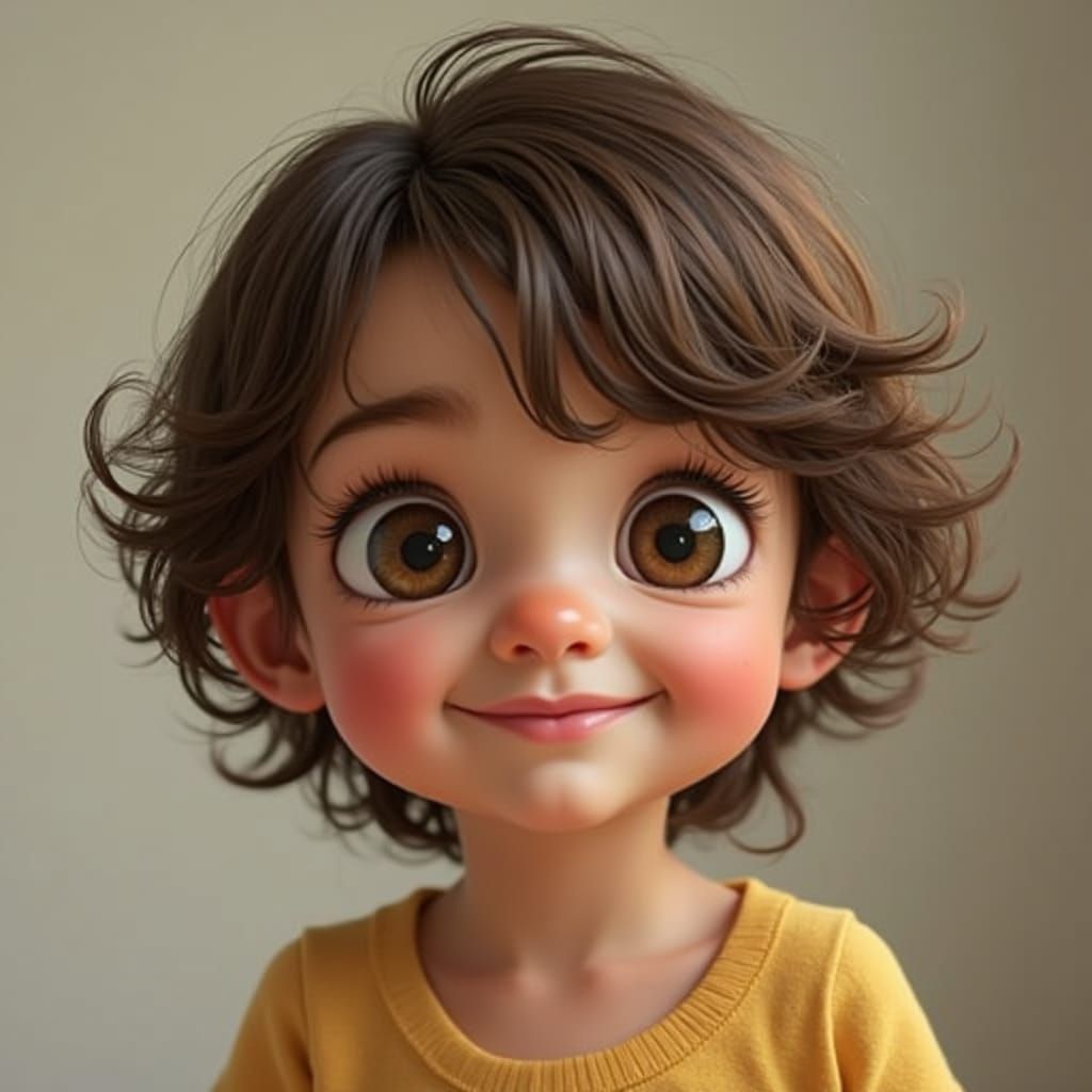 Joyful 4-Year-Old Boy Plays with His Kitten and a Colorful B...