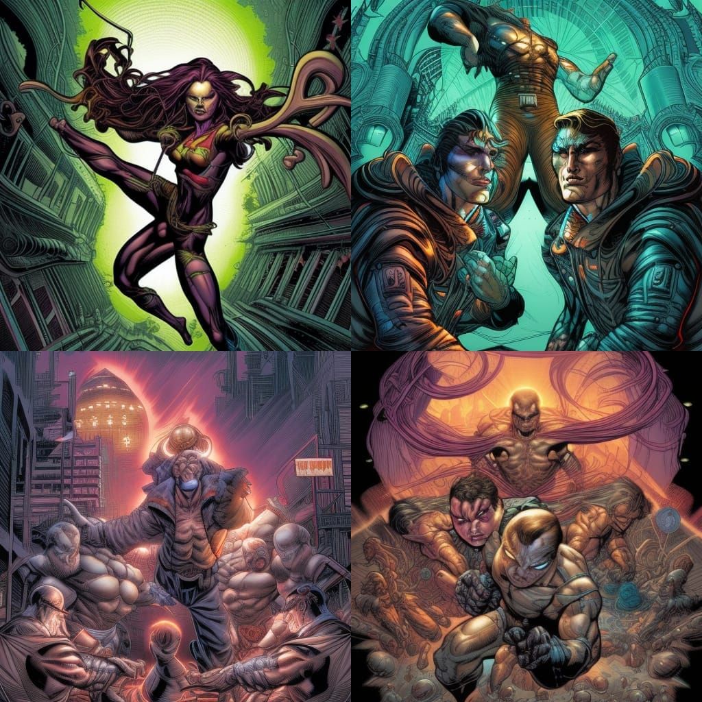 Dynamic Comic Book Art Illustration