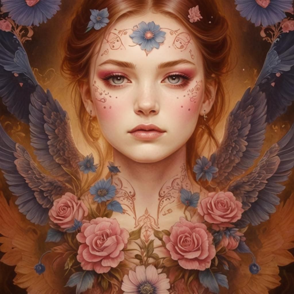 Minimalist Pink Tattoo Design Concept