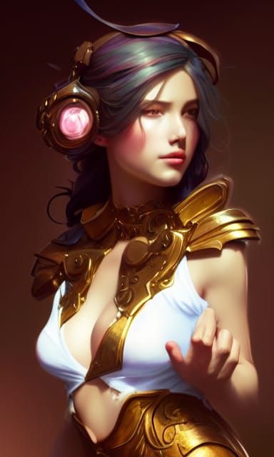 Fantasy Girl Portrait in Hyperdetailed Lighting