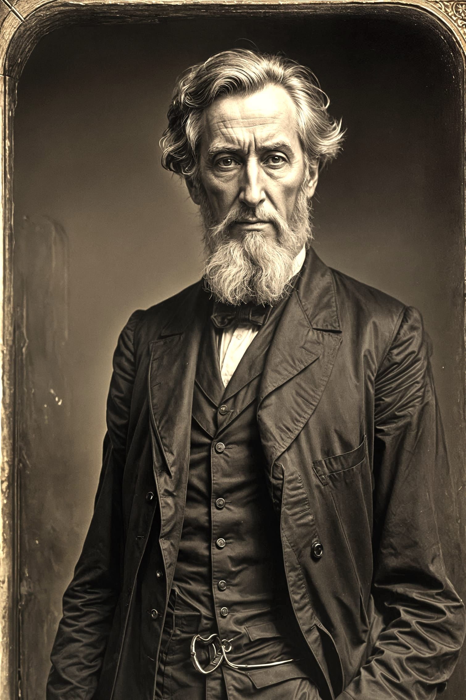 Ominous Portrait of William Booth in Gothic Style