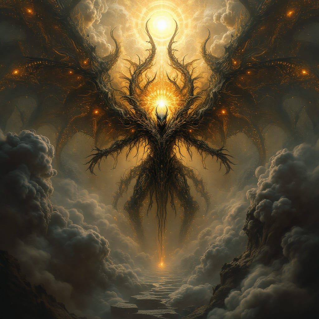 Monarch of Monsters in Vibrant Dark Fantasy