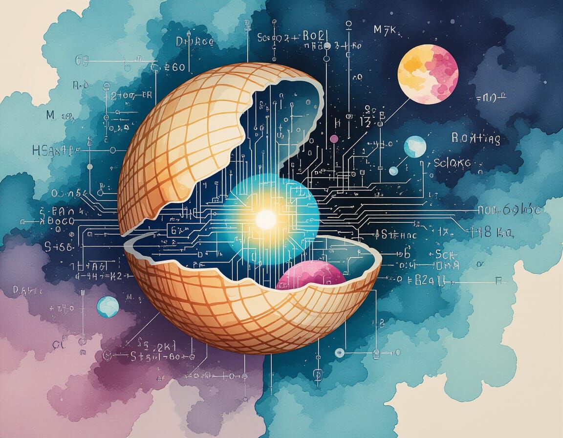 Circuit Diagram World in Nutshell, Glitchcore Art