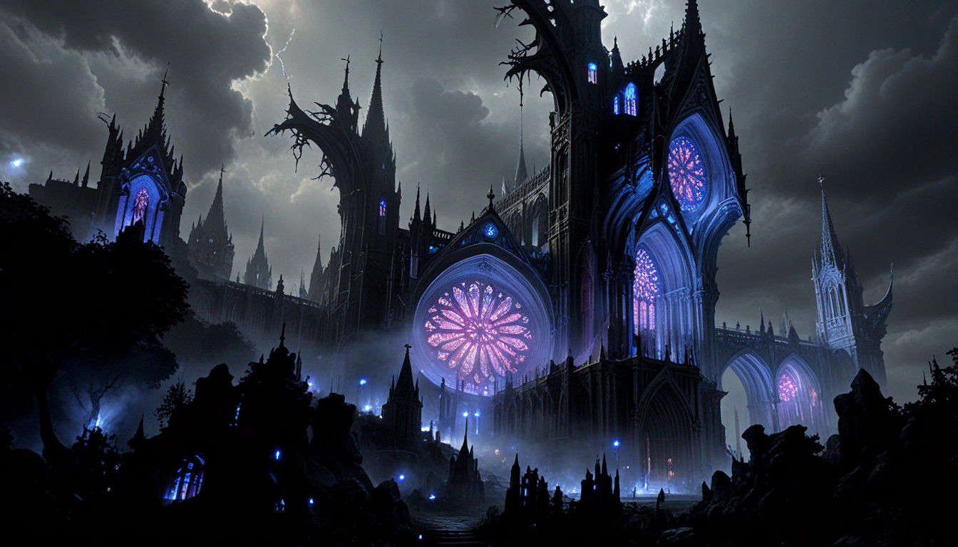 Fantasy Cathedral in Majestic Style