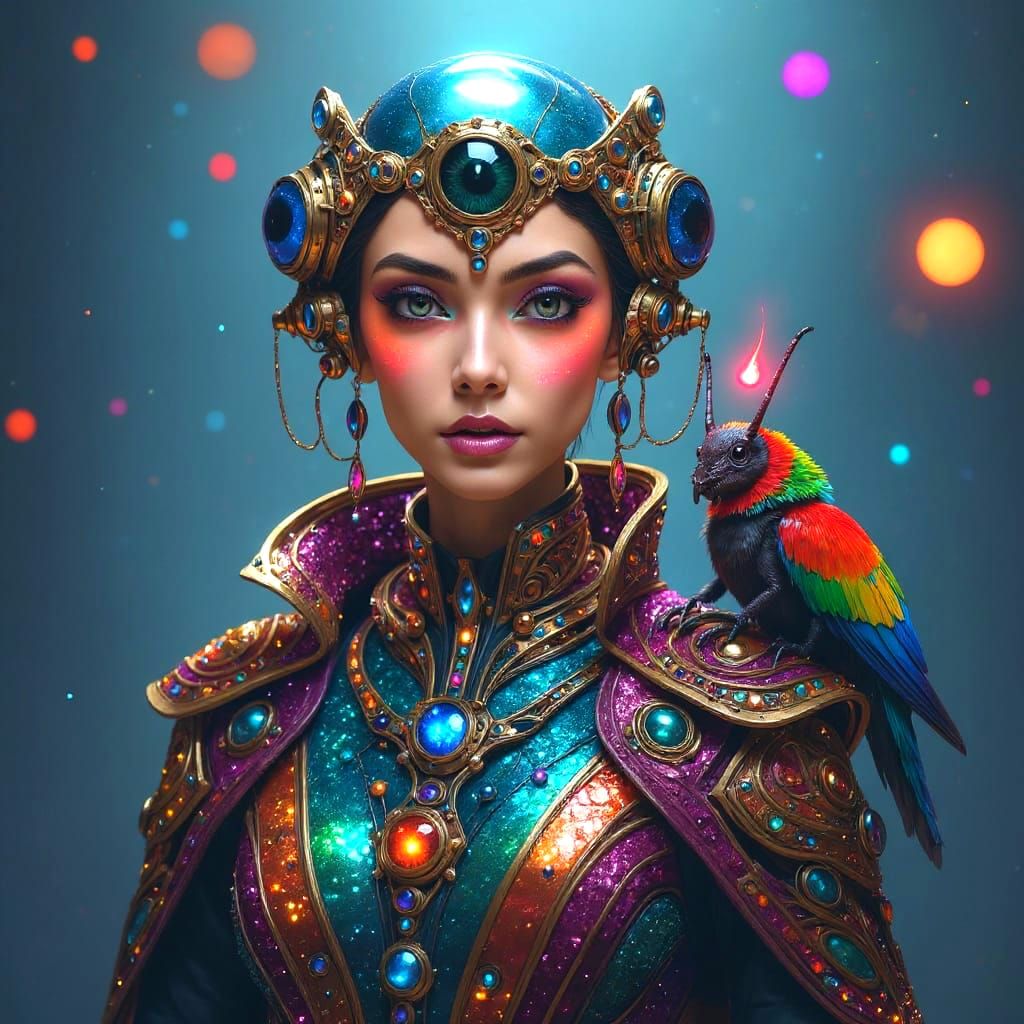 Exoplanetary Being in Hyperrealistic Portrait