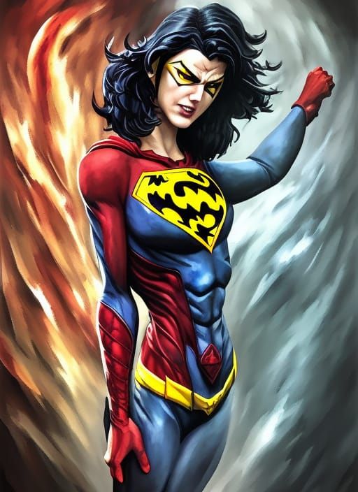 Hybrid Superhero Artgerm-Inspired Digital Illustration
