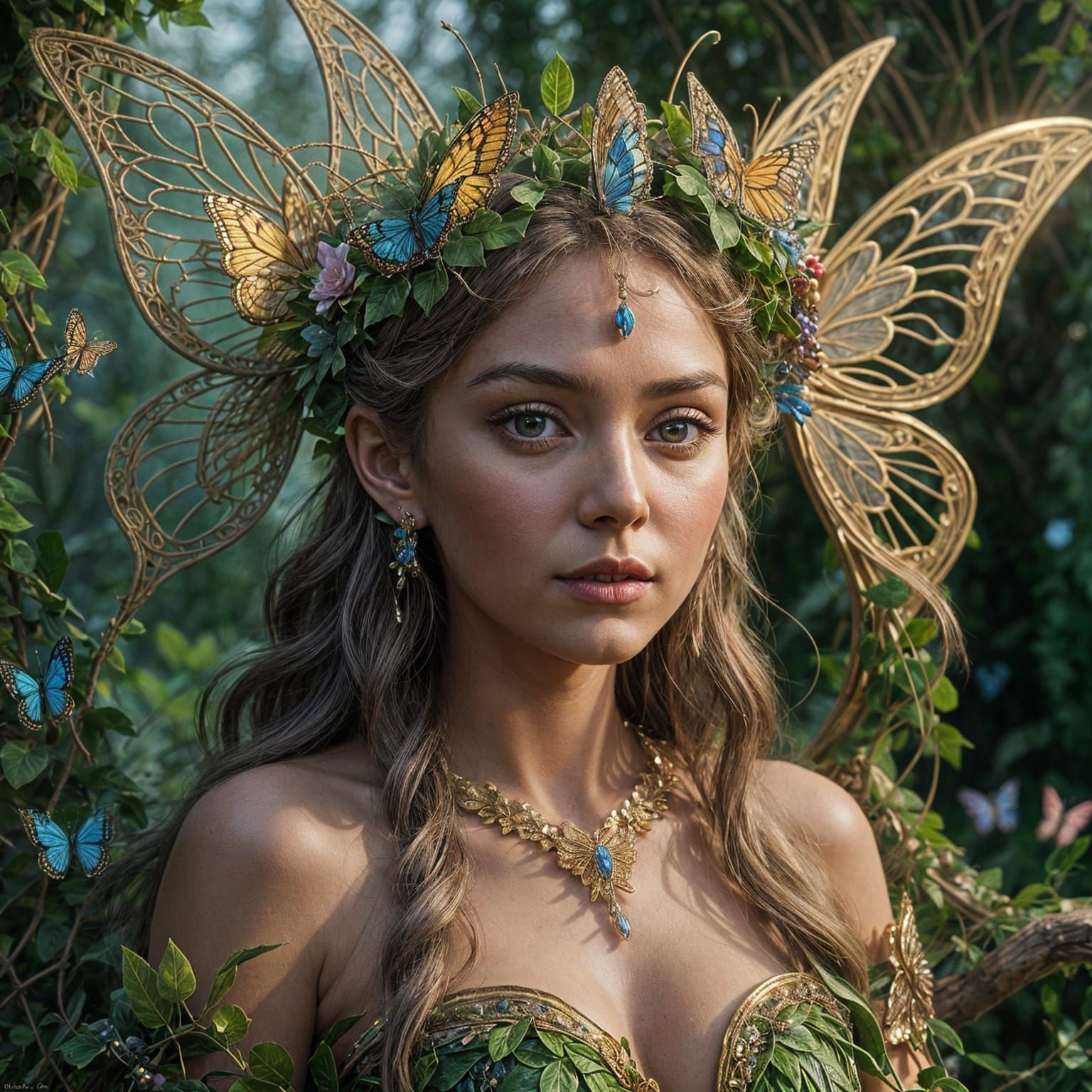 Fairy Queen Reigns in Woven Vines Throne