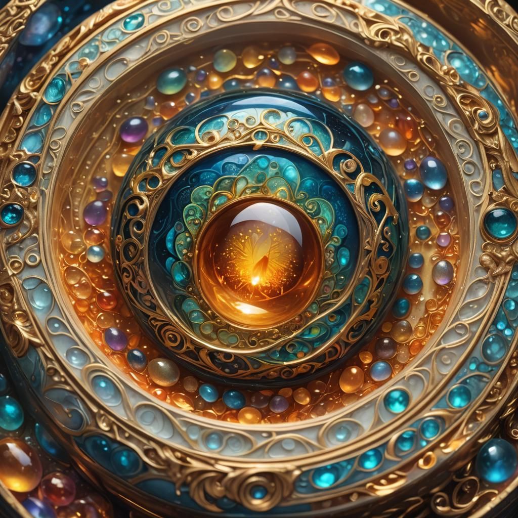 Glowing Healing Pebble of Pele: Fantasy Concept Art