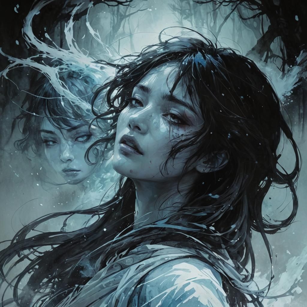 Ethereal Forest: Dark Fantasy Manga Illustration