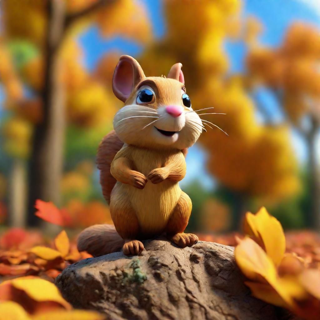 Cartoon Animation Style Chipmunk