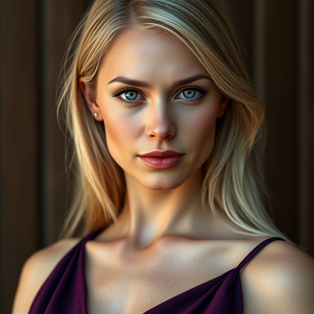 Empowered Woman Portrait in Art Nouveau Style