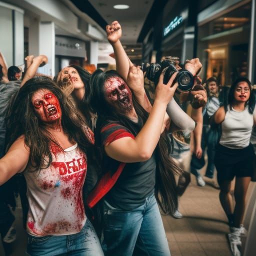 Zombies Attack Mall: Professional Photography