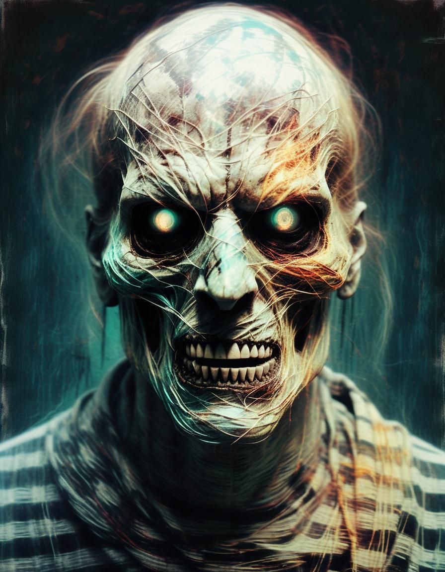 Twisted Monster Portrait in Dark Horror Art