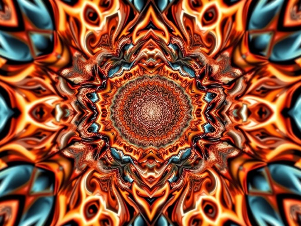 Fractal Dreamscape with Infinite Reflections