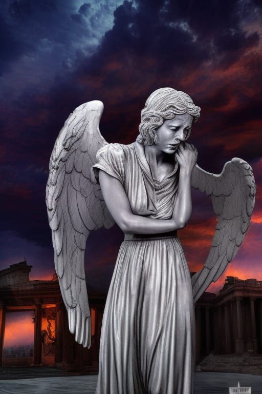 Hyperdetailed Statue of Weeping Angel