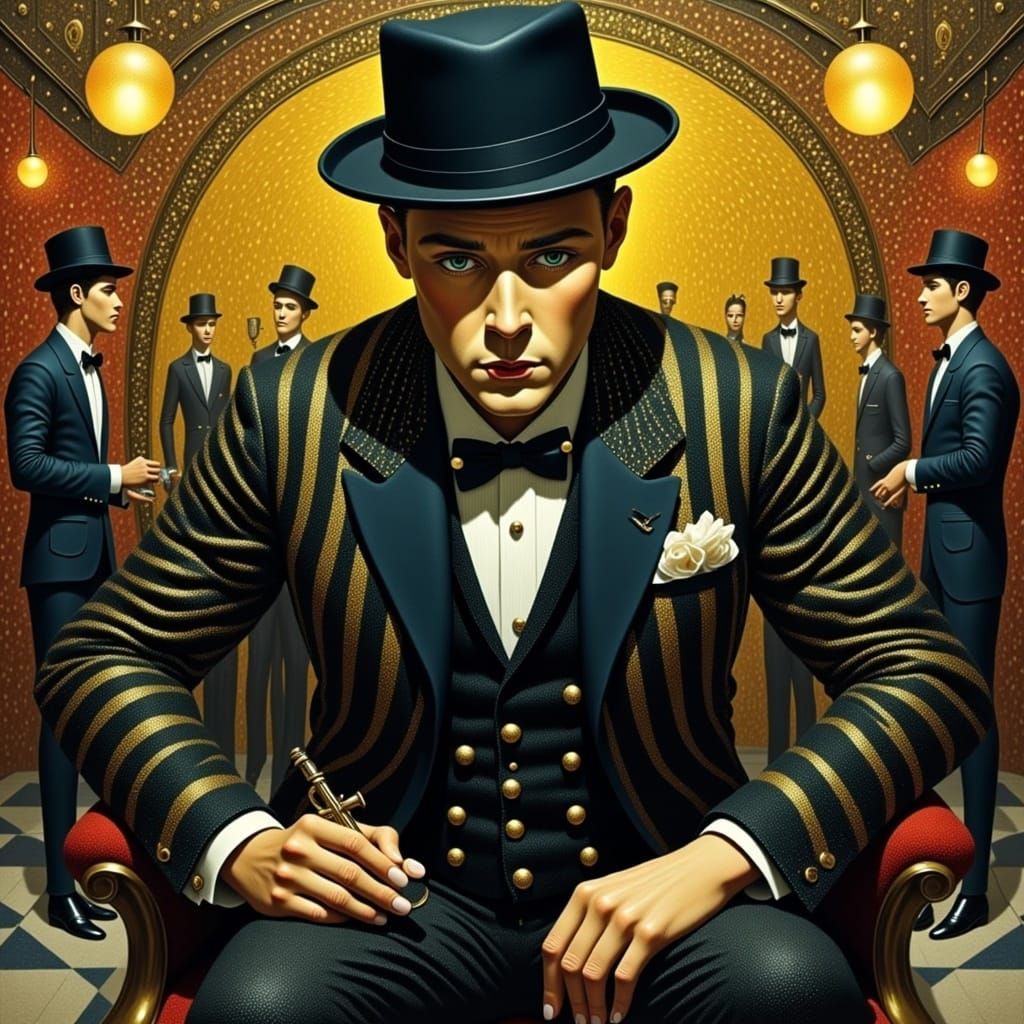 1920s Jazz Singer Portrait in Watercolor