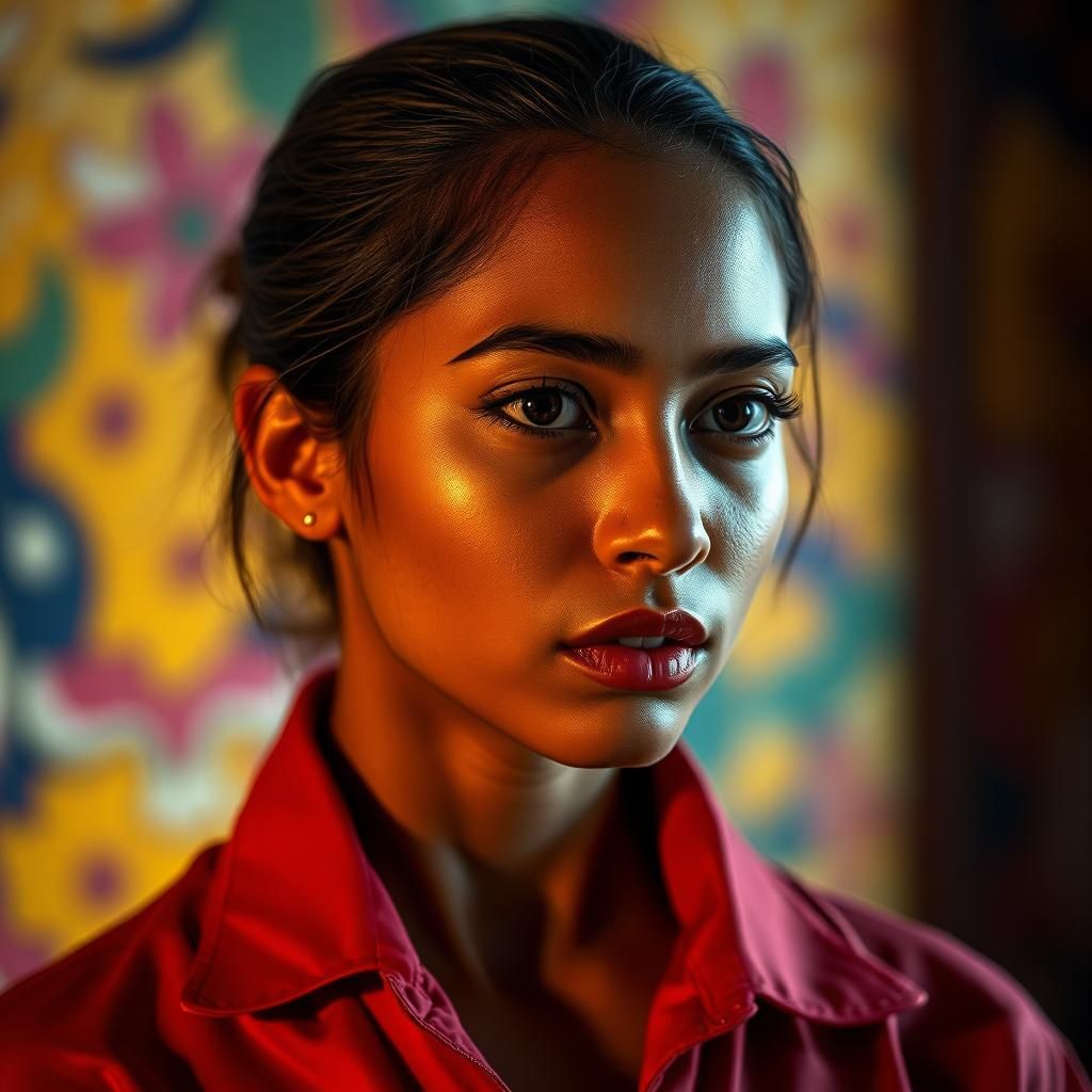 Hyperrealistic Portrait of Cameron Diaz in Vivid Colors