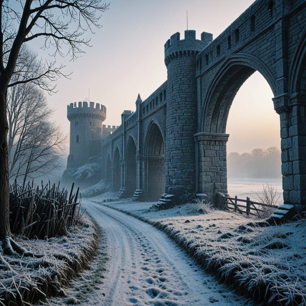 Knights Guard Winter Stronghold in Epic Cinematic Style