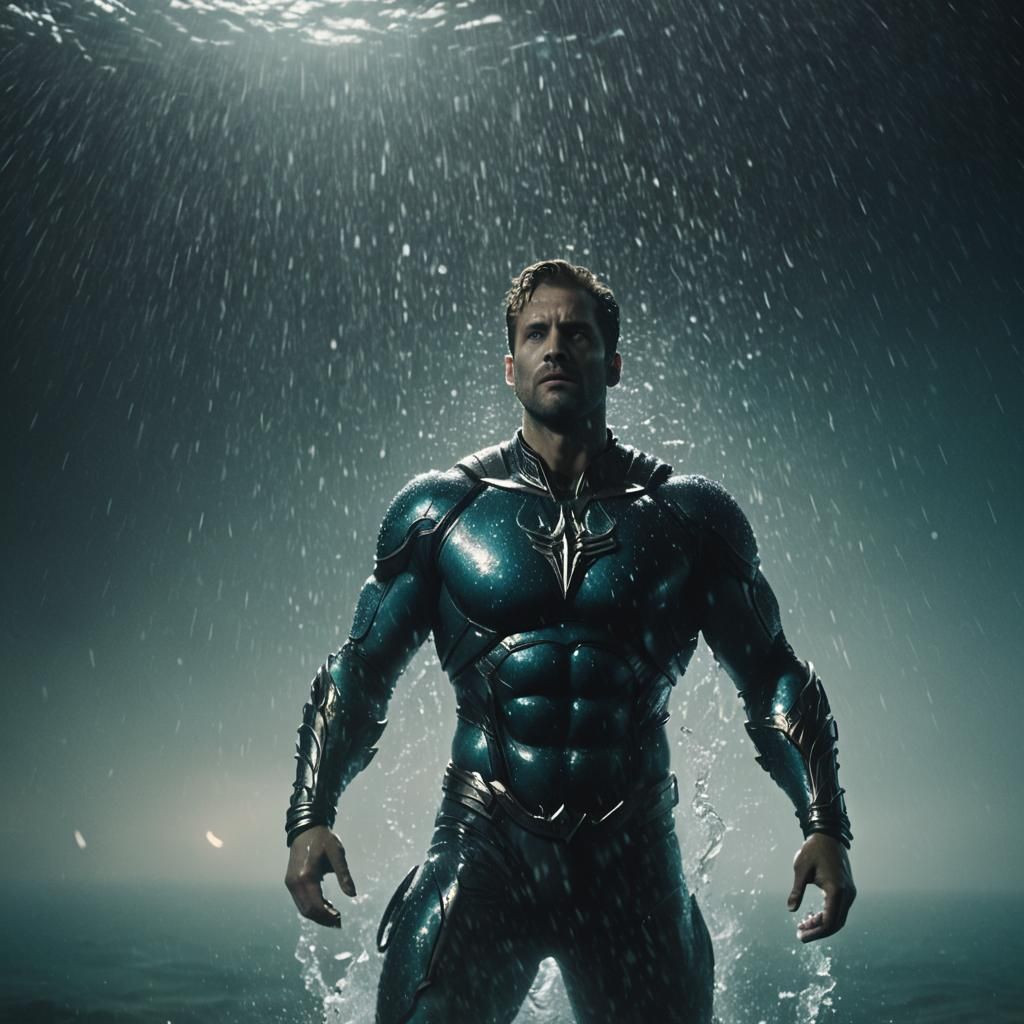 Aquaman Emerges: A Cinematic Film Still