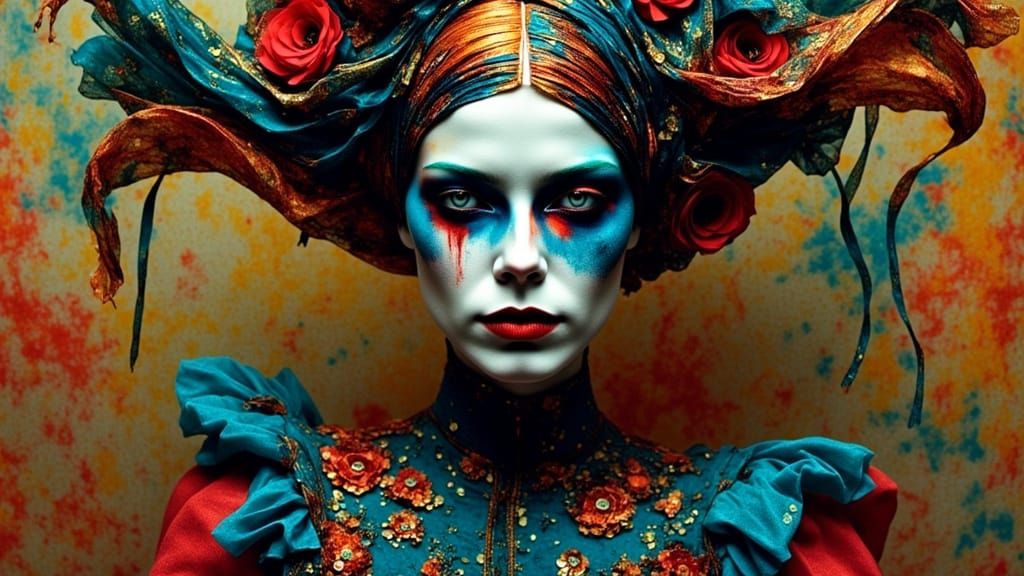 Festival del Loco Portrait in Art Nouveau Style