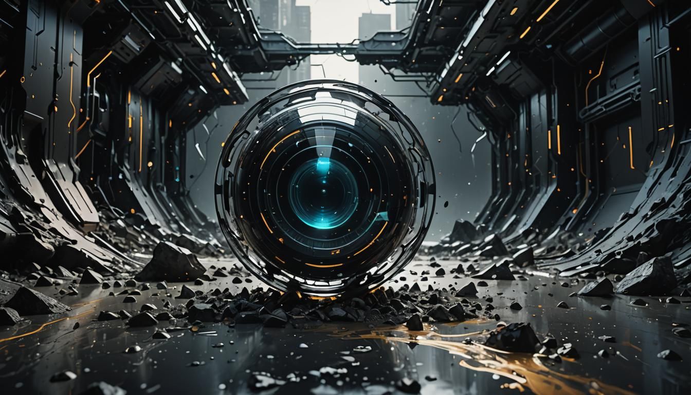 Abstract Sci-Fi Interface with Dynamic Organic Elements