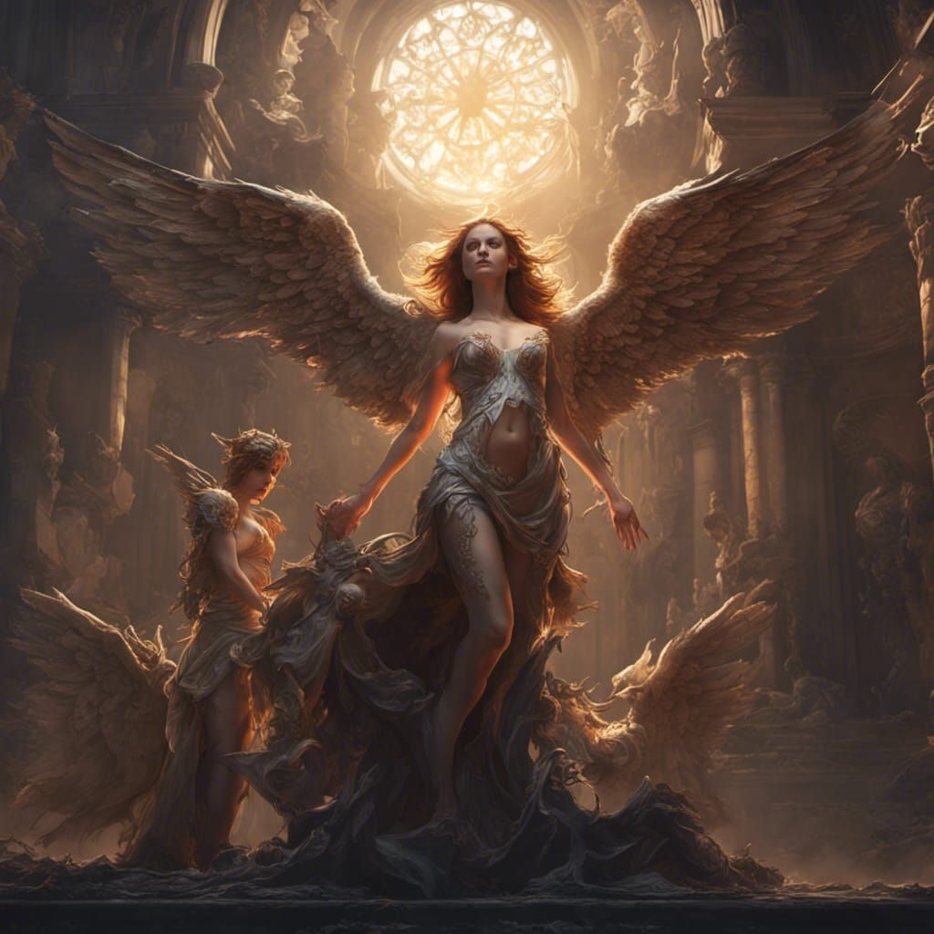 Angelic Dark Fantasy Art in 8K Resolution
