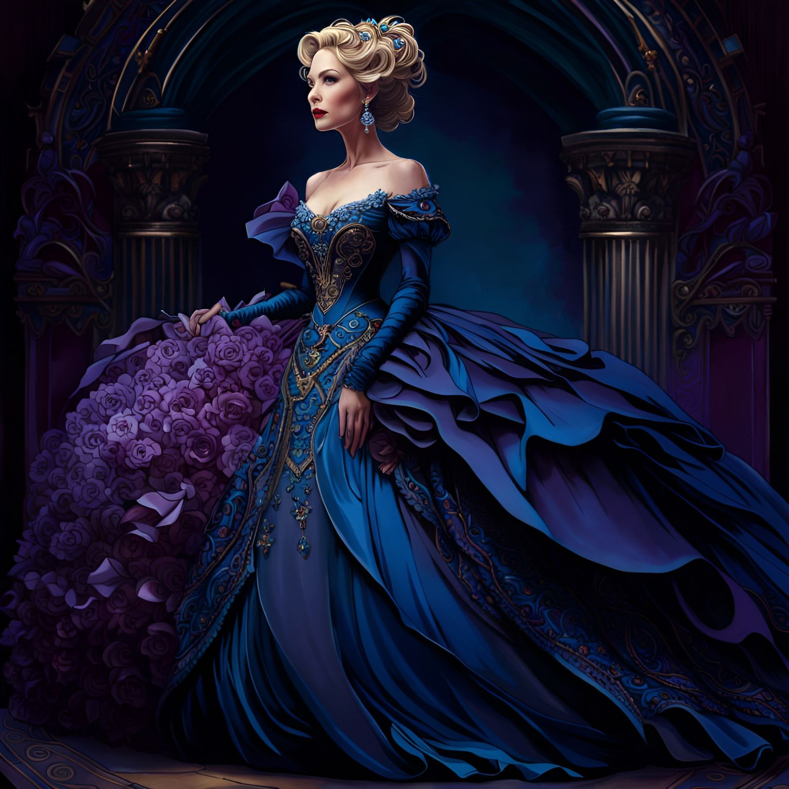 Christina Applegate ballroom gown