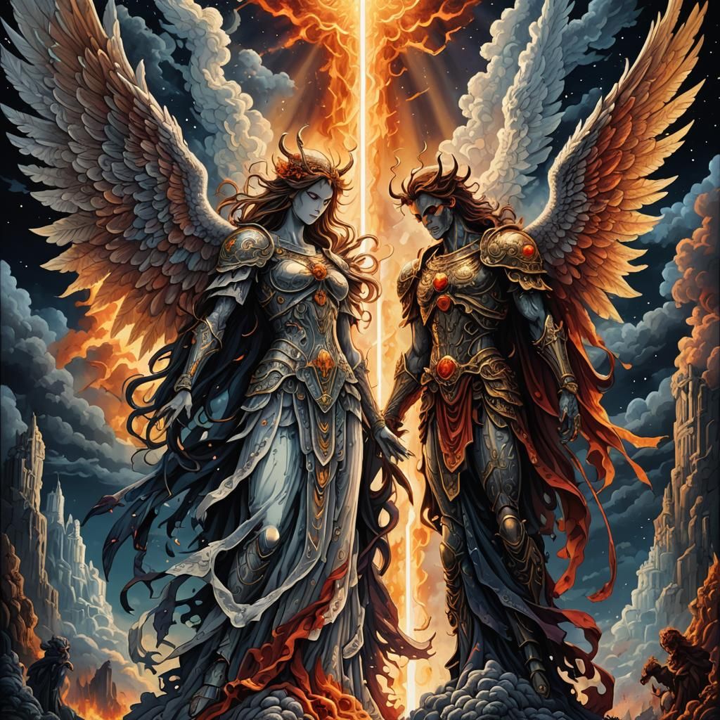 Heaven and Hell: Intricate Fantasy Concept Art