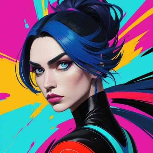 Jessie Concept Art in Vibrant Abstract Landscape