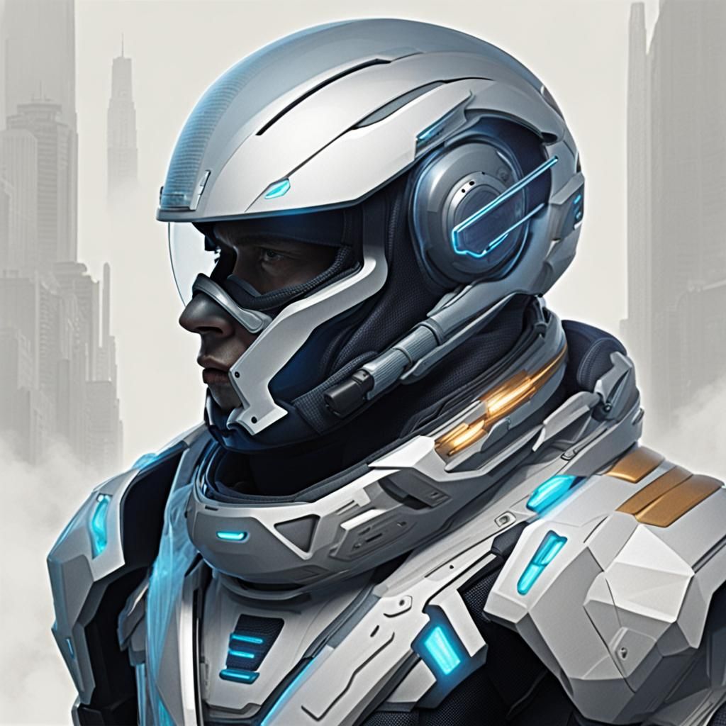 Sleek Futuristic Helmet Design