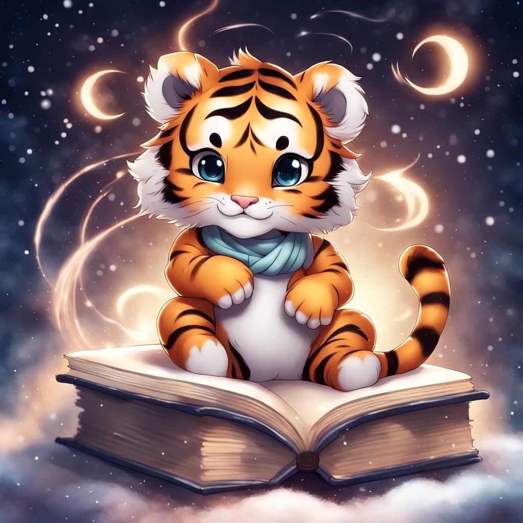 Chibi Tiger in Galaxy Library