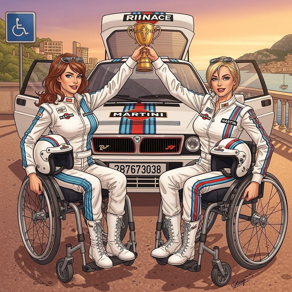 Comic Art: Paraplegic Women Win Monaco Rally