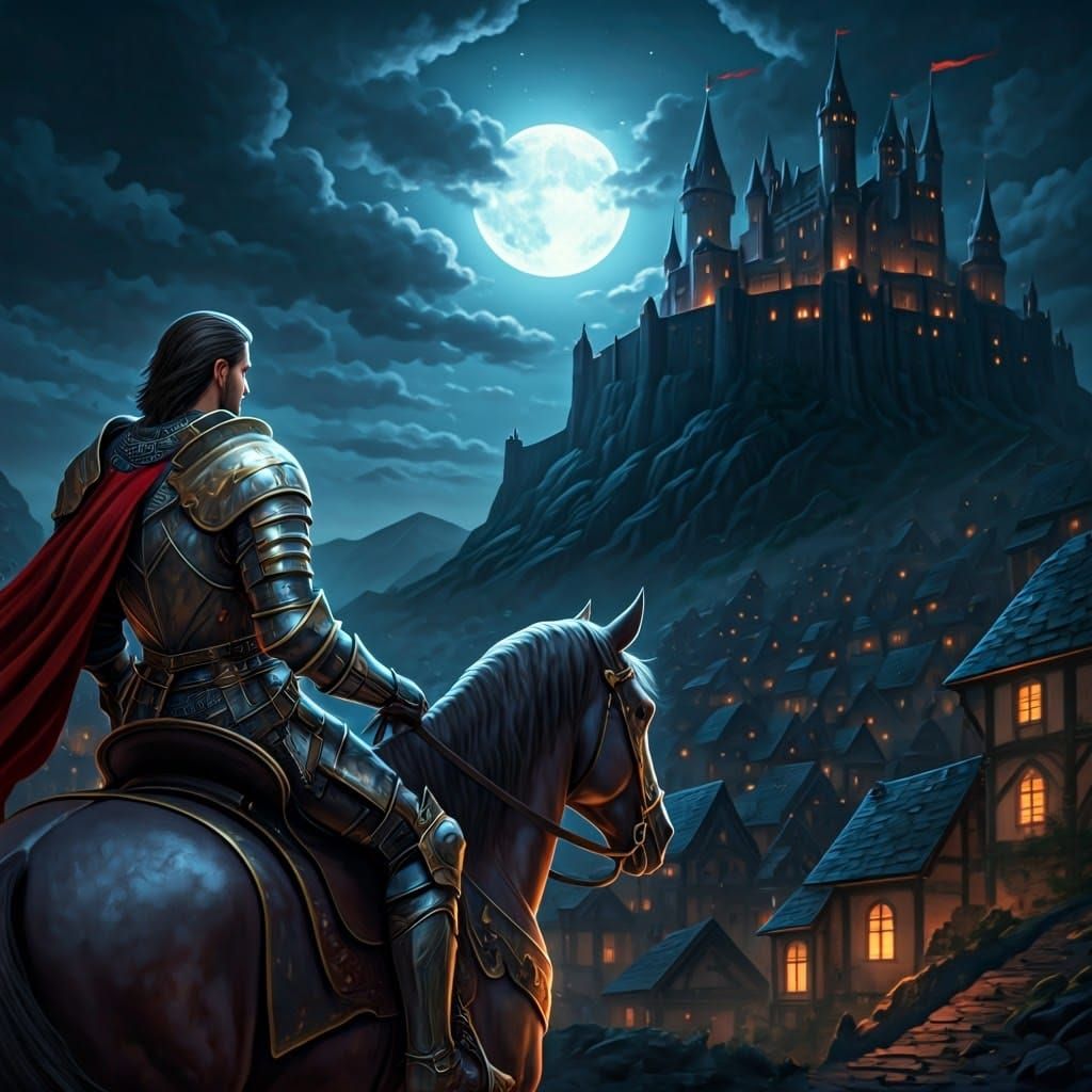 Knightly Vigilance in a Moonlit Realm