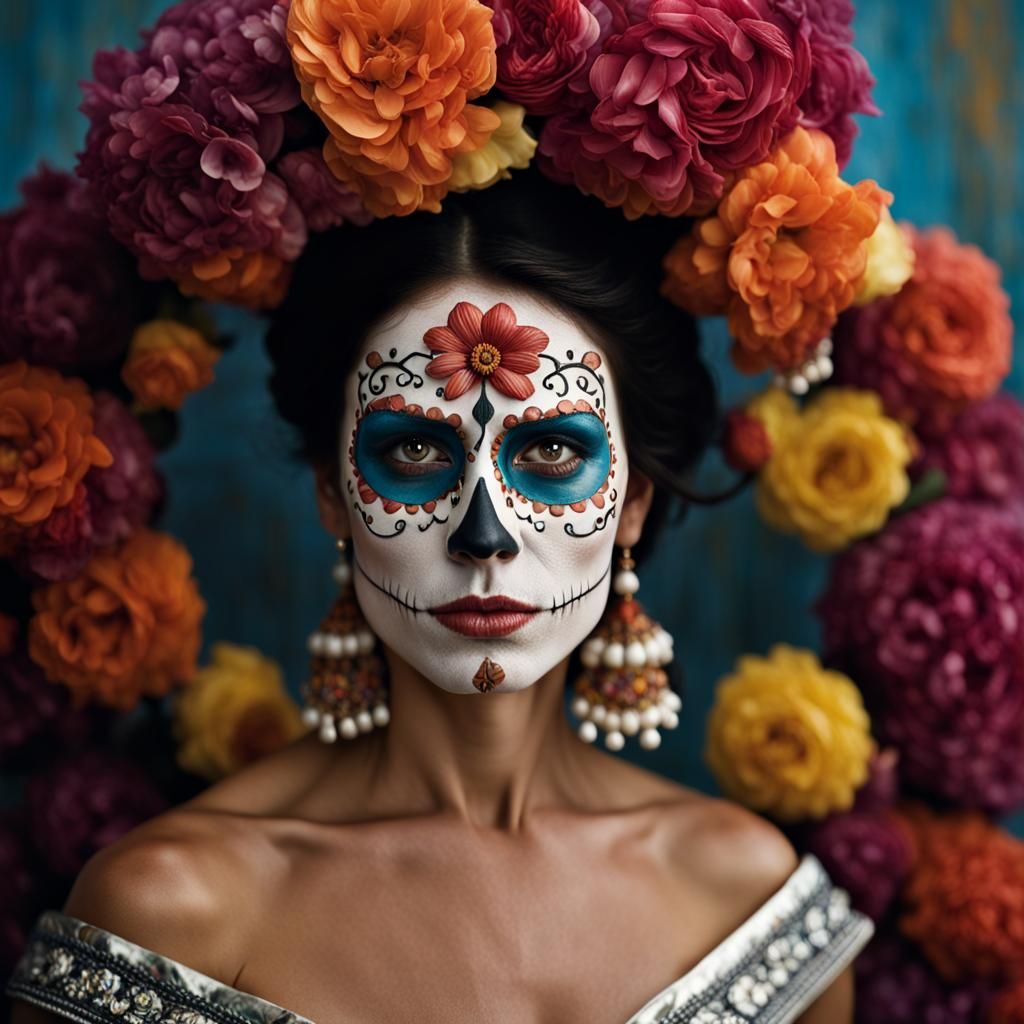 Striking Catrina Portrait in Professional Photography Style
