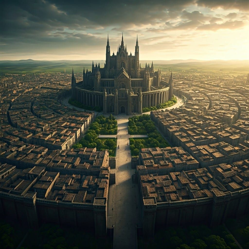 Imposing Tarezan Cityscape Unfolds Amidst Vibrant Gardens