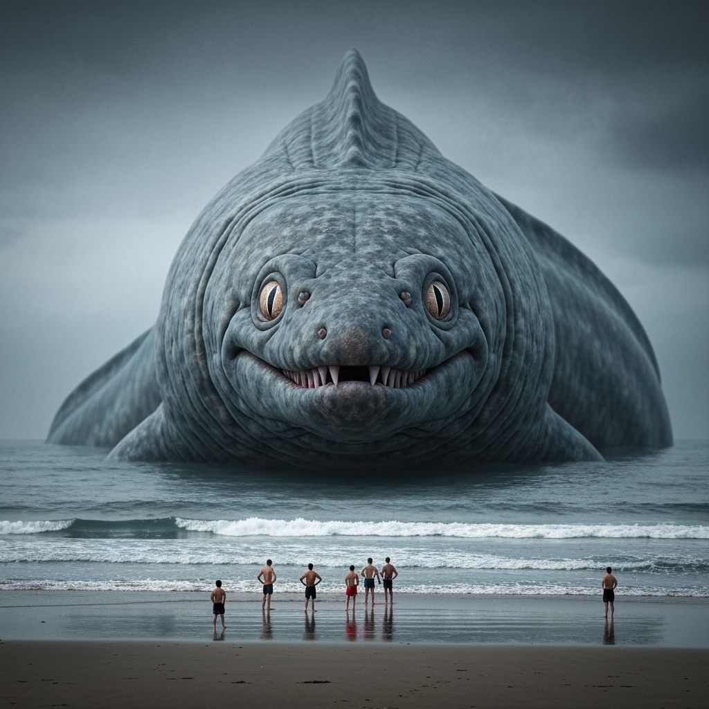 Colossal Eel Sea Monster Dominates Beach in Hyper-Realistic ...