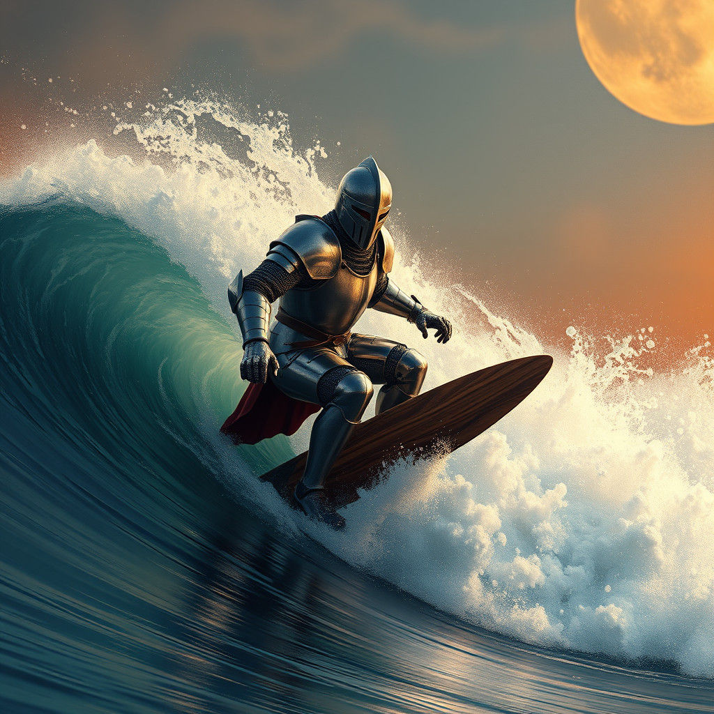 Knight Surfing: Hyperrealistic Art by Stalenhag and Thorp