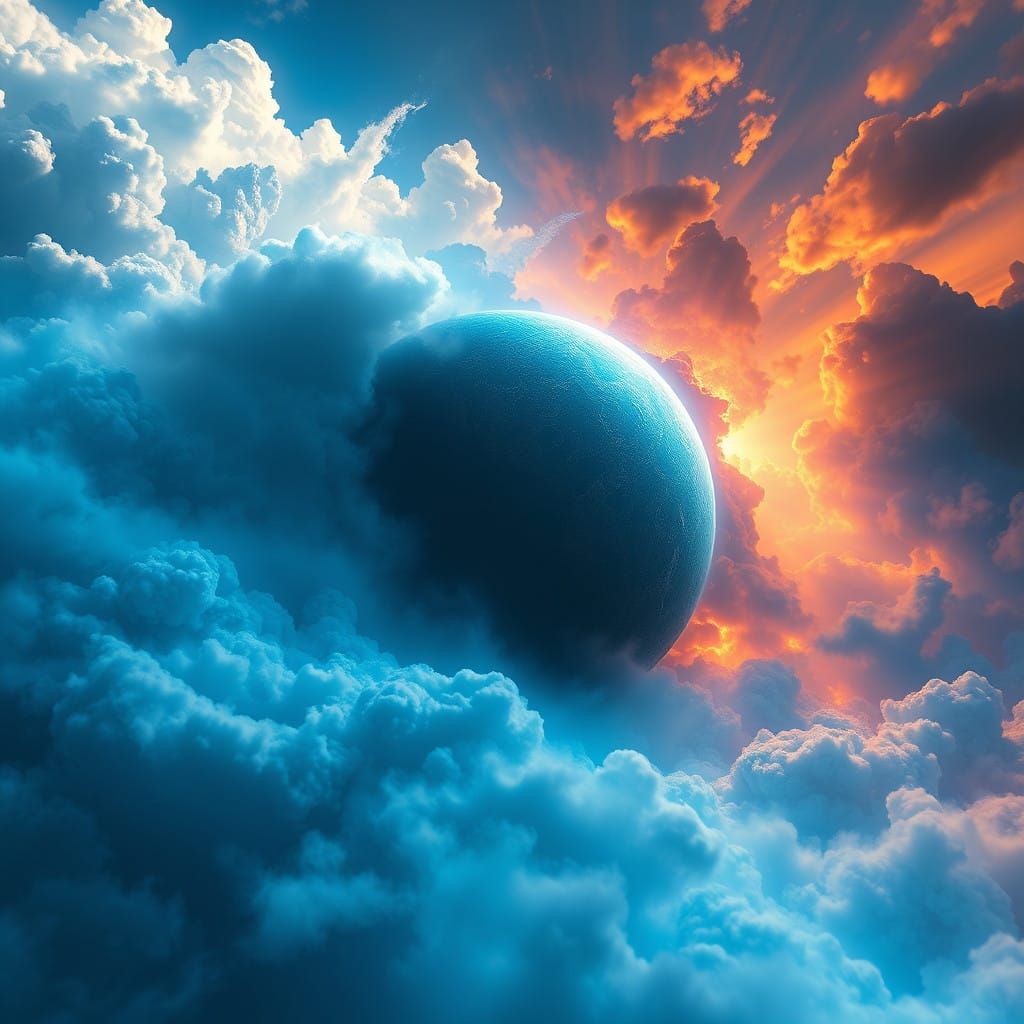 Ethereal Fantasy Realms Collide in Vibrant, High-Contrast Cl...