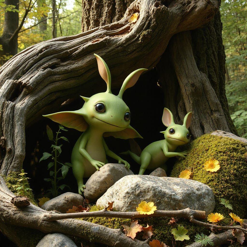 Botanical Hide and Seek in Whimsical Style